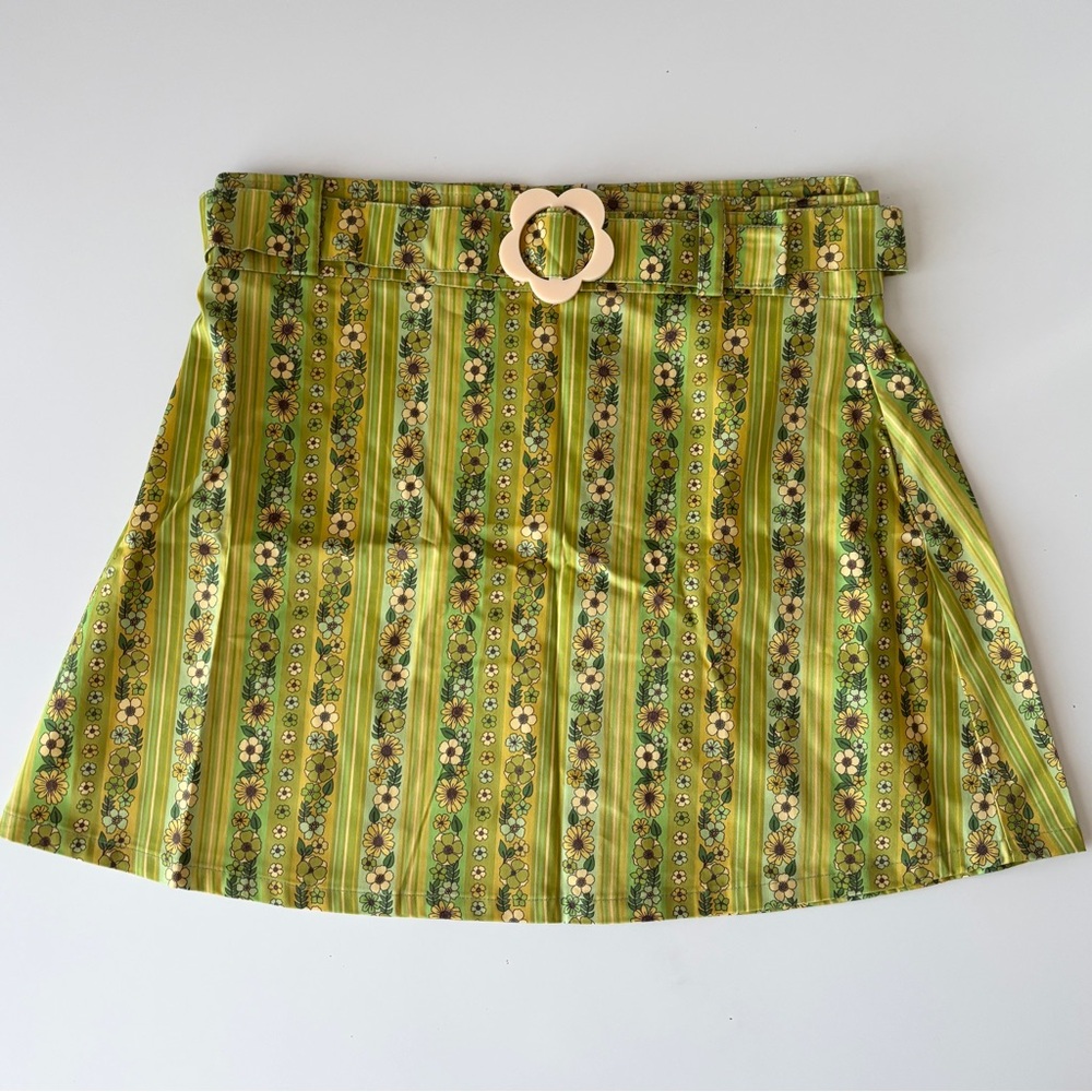A-Line Mini Skirt with Retro Stripes, Size UK 2XL